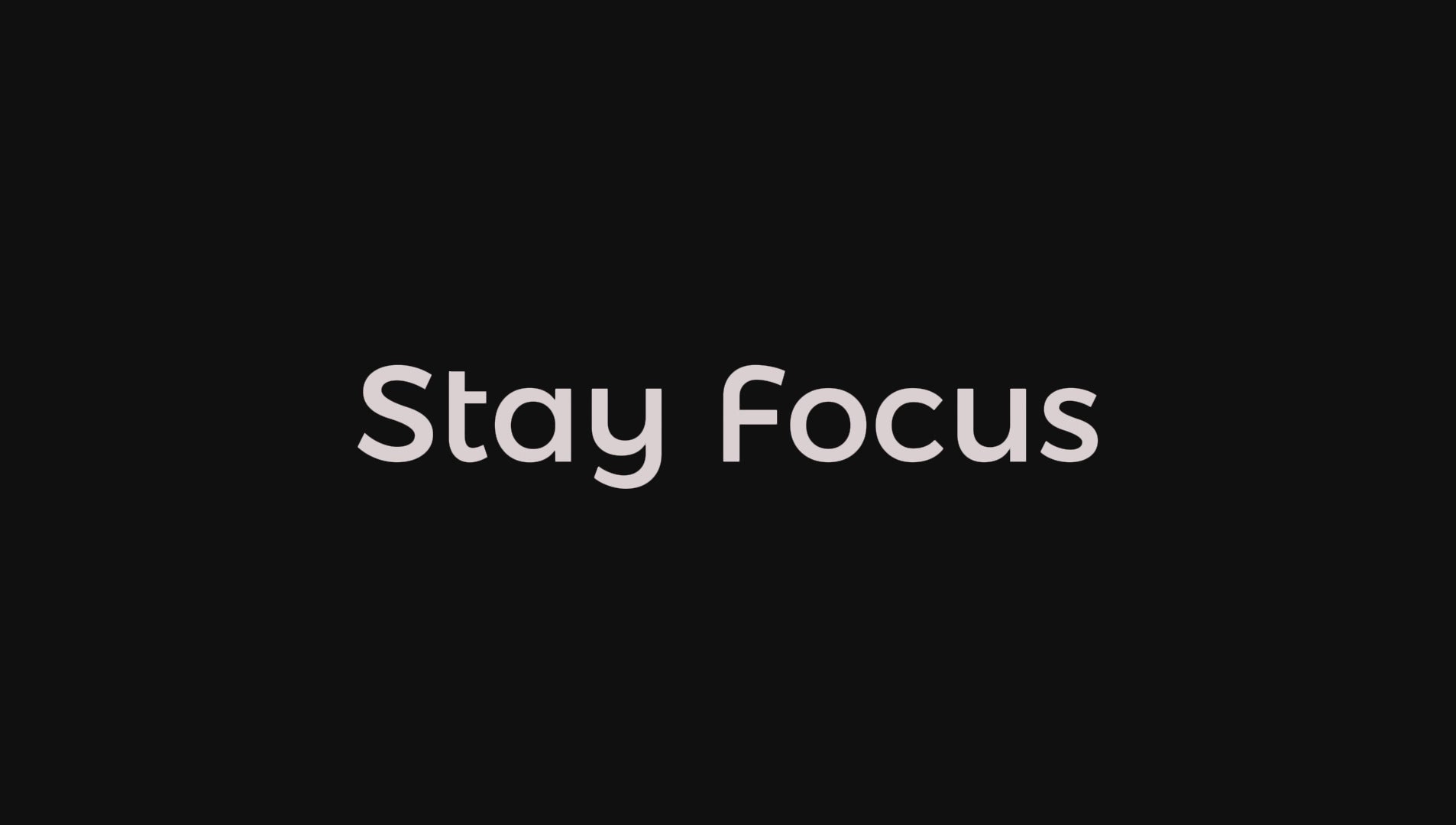 Stay Focus Video Template